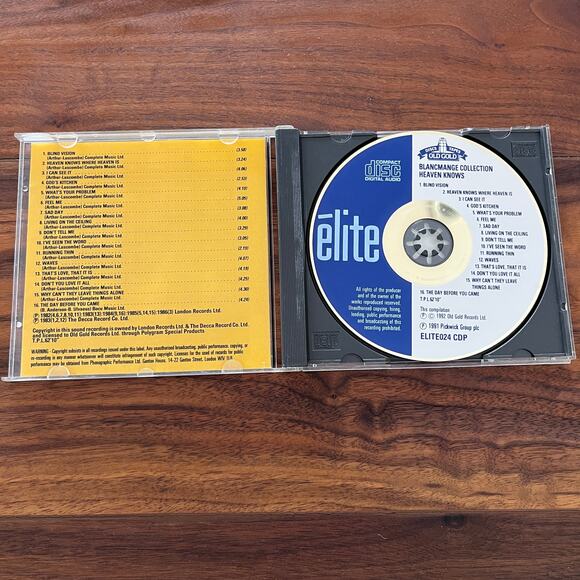 Blancmange Collection Heaven Knows CD 1992 élite ELITE024 CDP - Picture 7 of 9